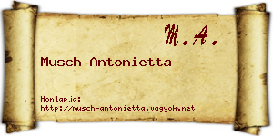 Musch Antonietta névjegykártya